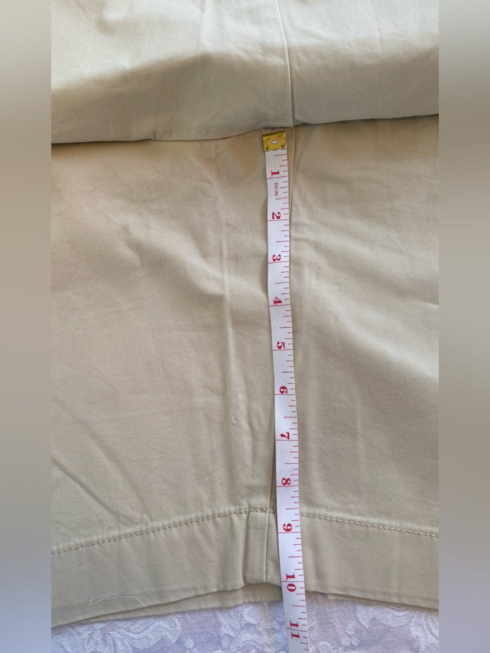 NWT Tommy Hilfiger Size 32 Beige Khaki Chino Shorts Classic Fit in 100% Cotton - Picture 4 of 8
